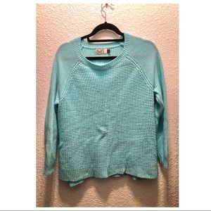 SO knit sweater (aqua blue)